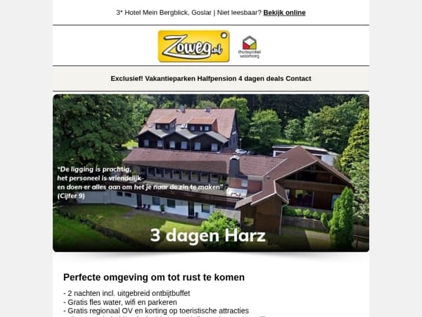 4 dagen Sauerland nu 79,- Laatste kamers!