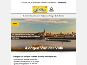 3=2 Zoweg deal : Nijmegen v.a. €115,-! Top winterdeal bij Van der Valk