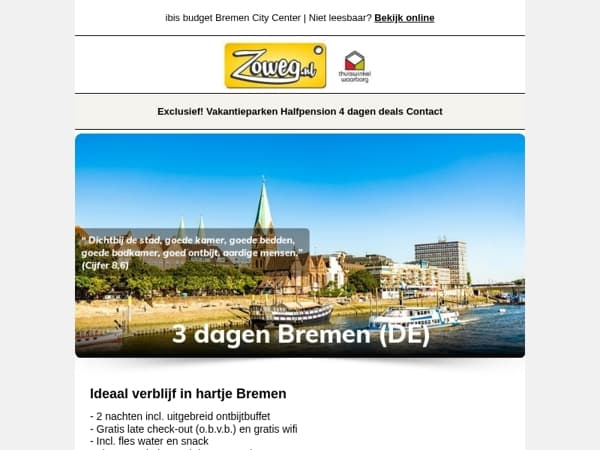  3 dagen Duitsland v.a. 60,-