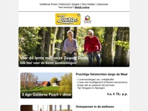 3 dagen Gelderse Poort + diner v.a. 79,- en meer