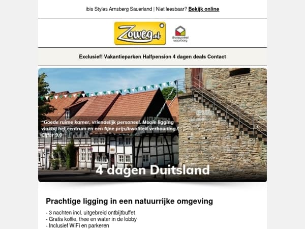 4 dagen Duitsland nu 79,-