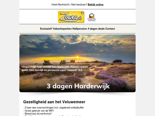 3 dagen Harderwijk v.a. 100,-