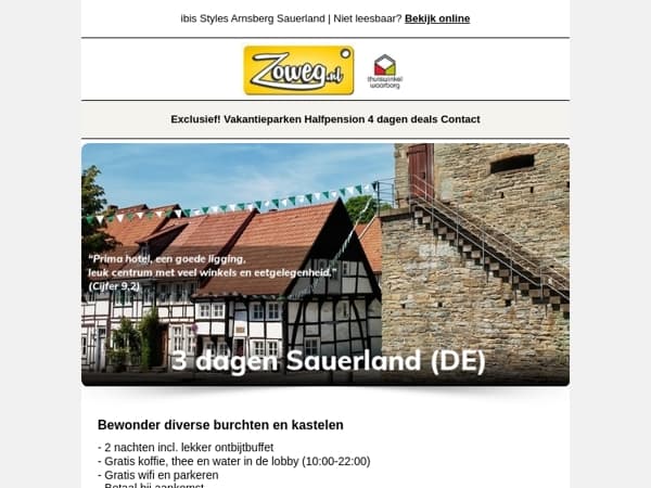 3 dgn Sauerland (DE) v.a. €59,50 