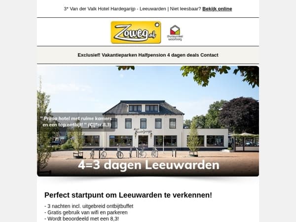 4=3 dagen Leeuwarden v.a. 132,44