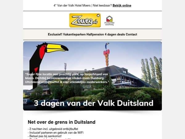 3 dagen Van der Valk Duitsland nu 99,-