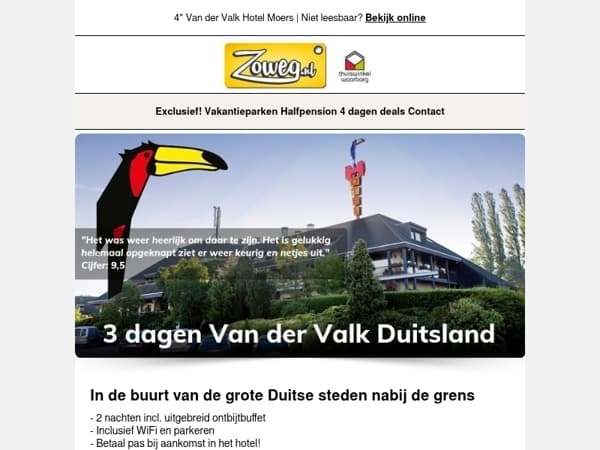 3 dagen van der Valk nu 99,-