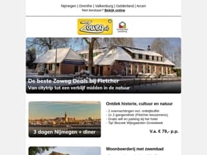 3 dagen Nijmegen + diner v.a. 79,- en meer!