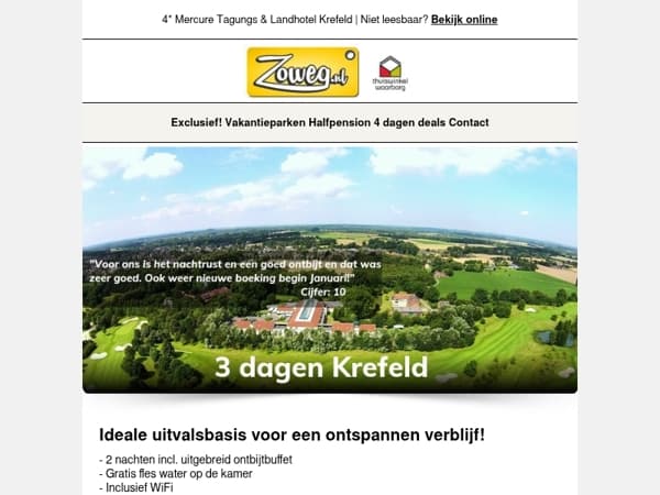 3 dagen Krefeld (DE) v.a. 59,-