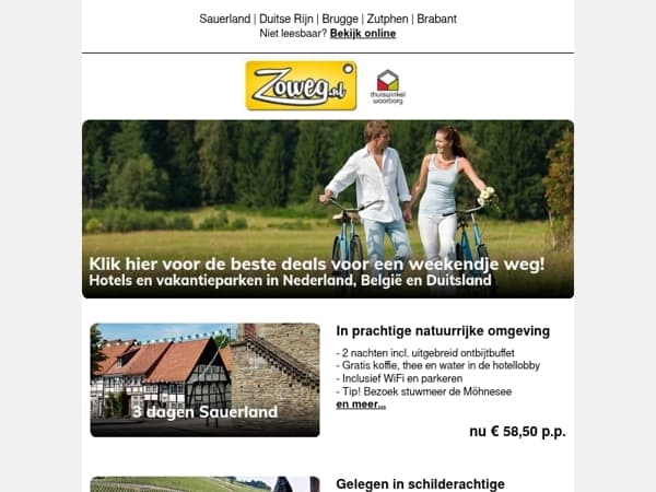 3 dagen Biesbosch + diner v.a. 125,-