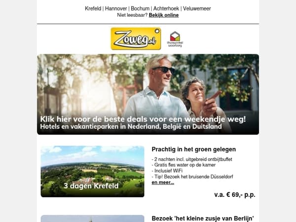 3 dagen Duitsland 4* Landhotel v.a. 69,-