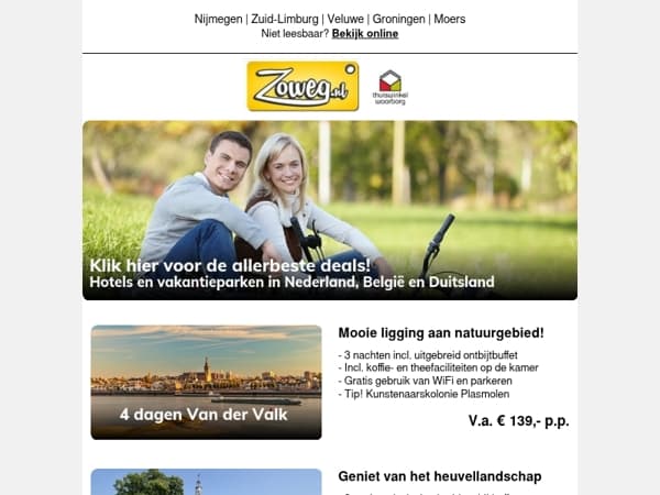 3 dagen Zuid-Limburg nu 79,-