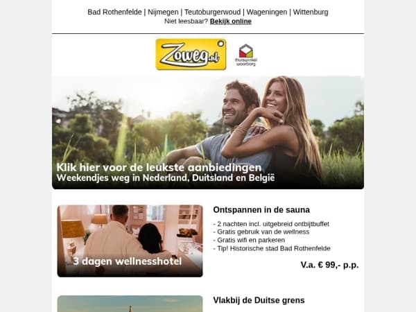 3 dagen Nijmegen + diner v.a. 99,-