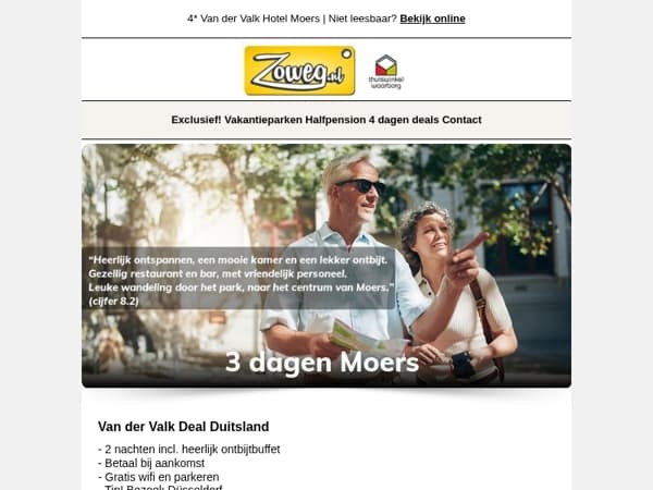 3 dagen Van der Valk Duitsland nu 99,-