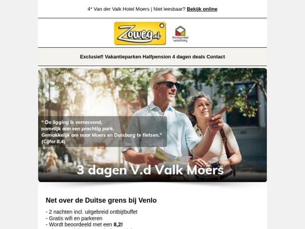 3 dagen Van der Valk nu 99,-