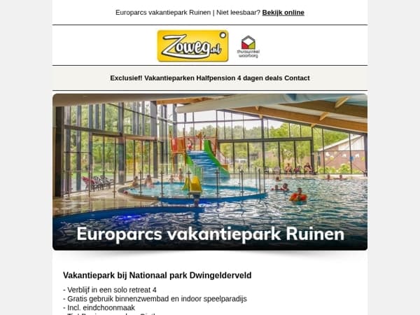 3 dagen vakantiepark Drenthe v.a. 160,77