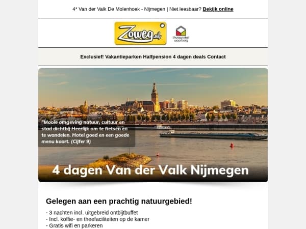 4 dagen Van der Valk v.a. 120,-