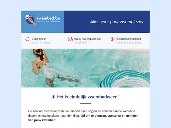 ☀️ Het is eindelijk zwembadweer 🏊